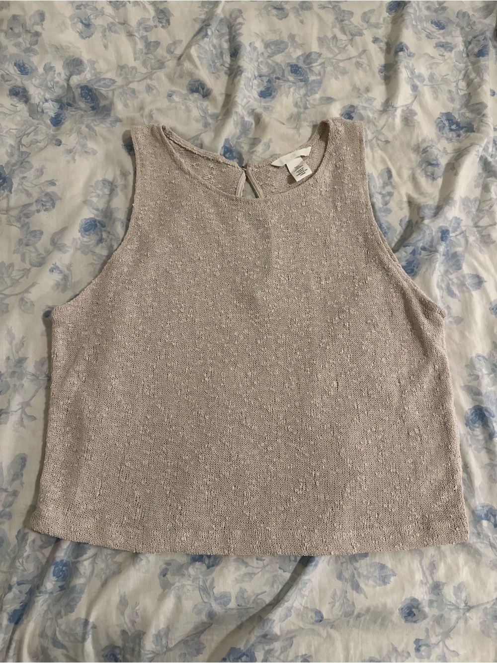 H&M tan Textured Sleeveless Knit Tank